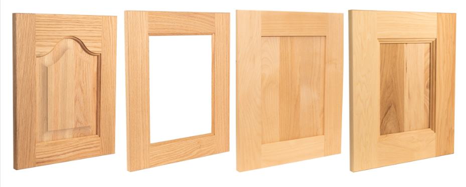 An array of different kinds of cabinet doors.